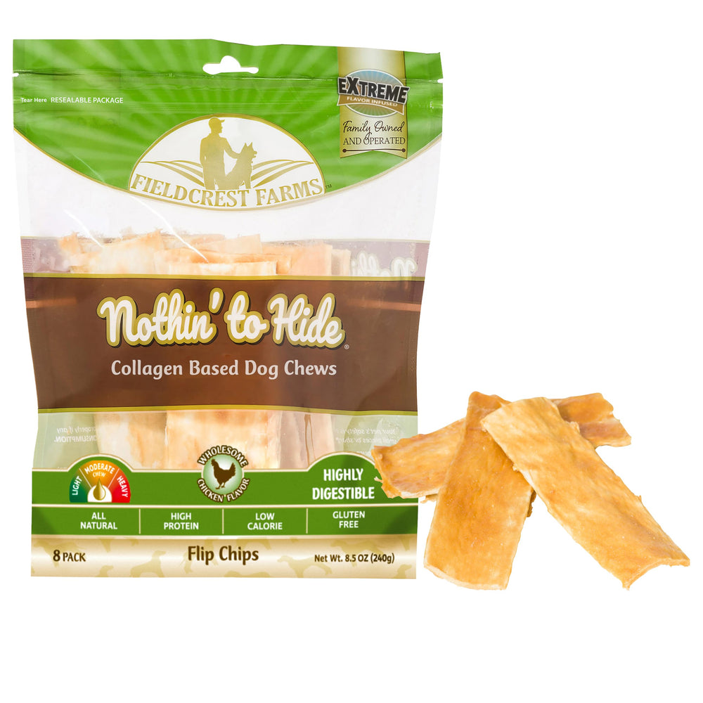 Fieldcrest Farms Nothin to Hide Flip Chips envase 8 unidades para perros pequeños