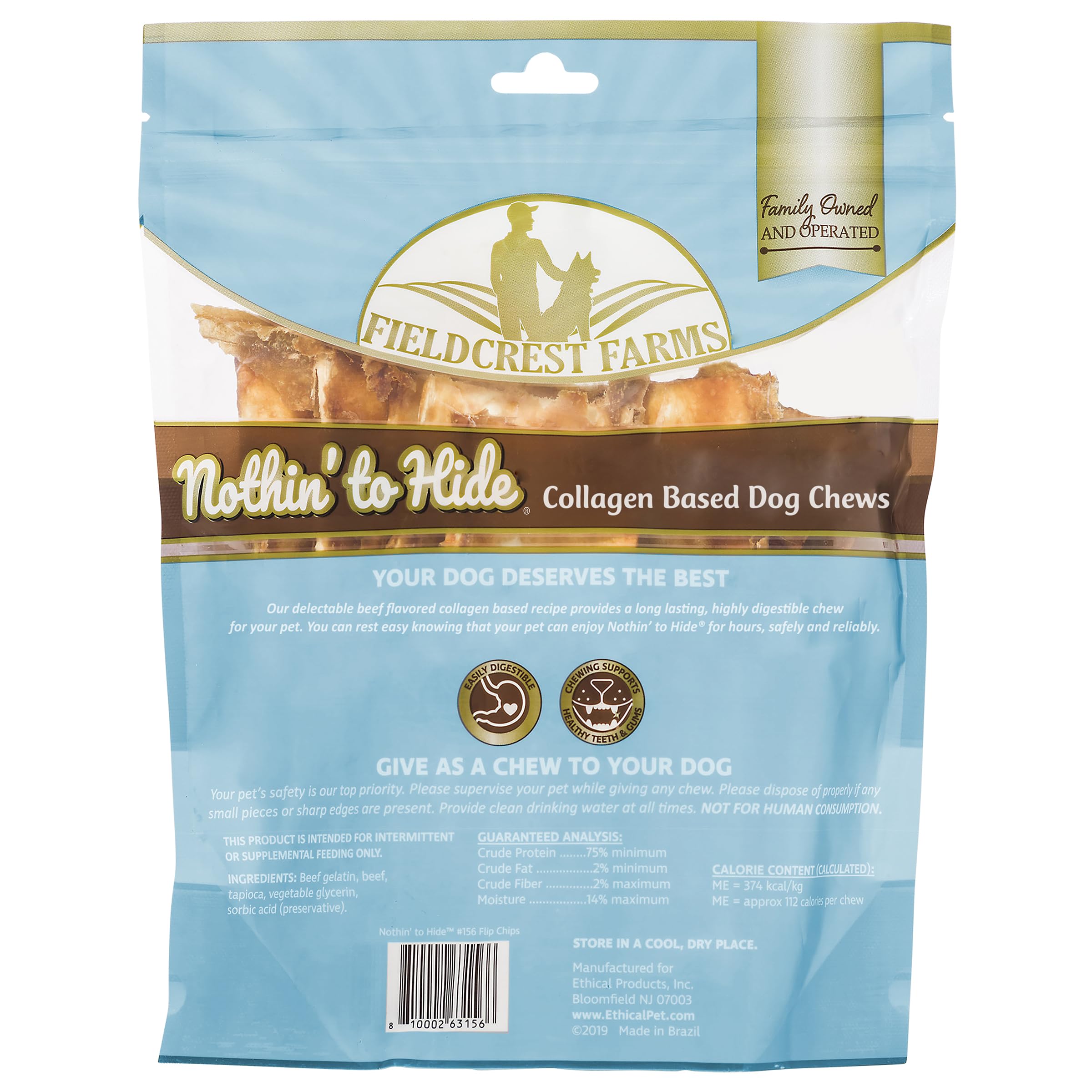 Fieldcrest Farms Nothin' to Hide Flip Chips masticables para perros facilita canalizar instintos.
