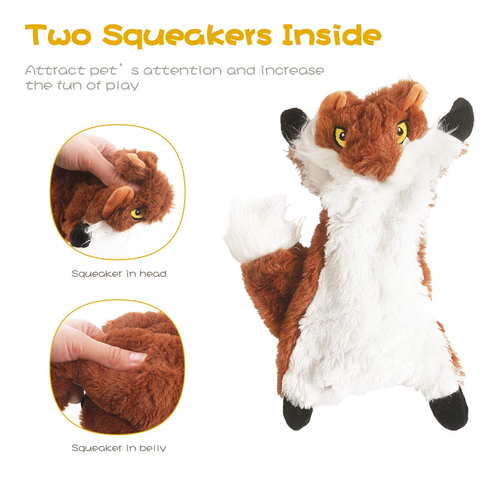 FireOr zorro peluche sin relleno, juego seguro y entrenamiento