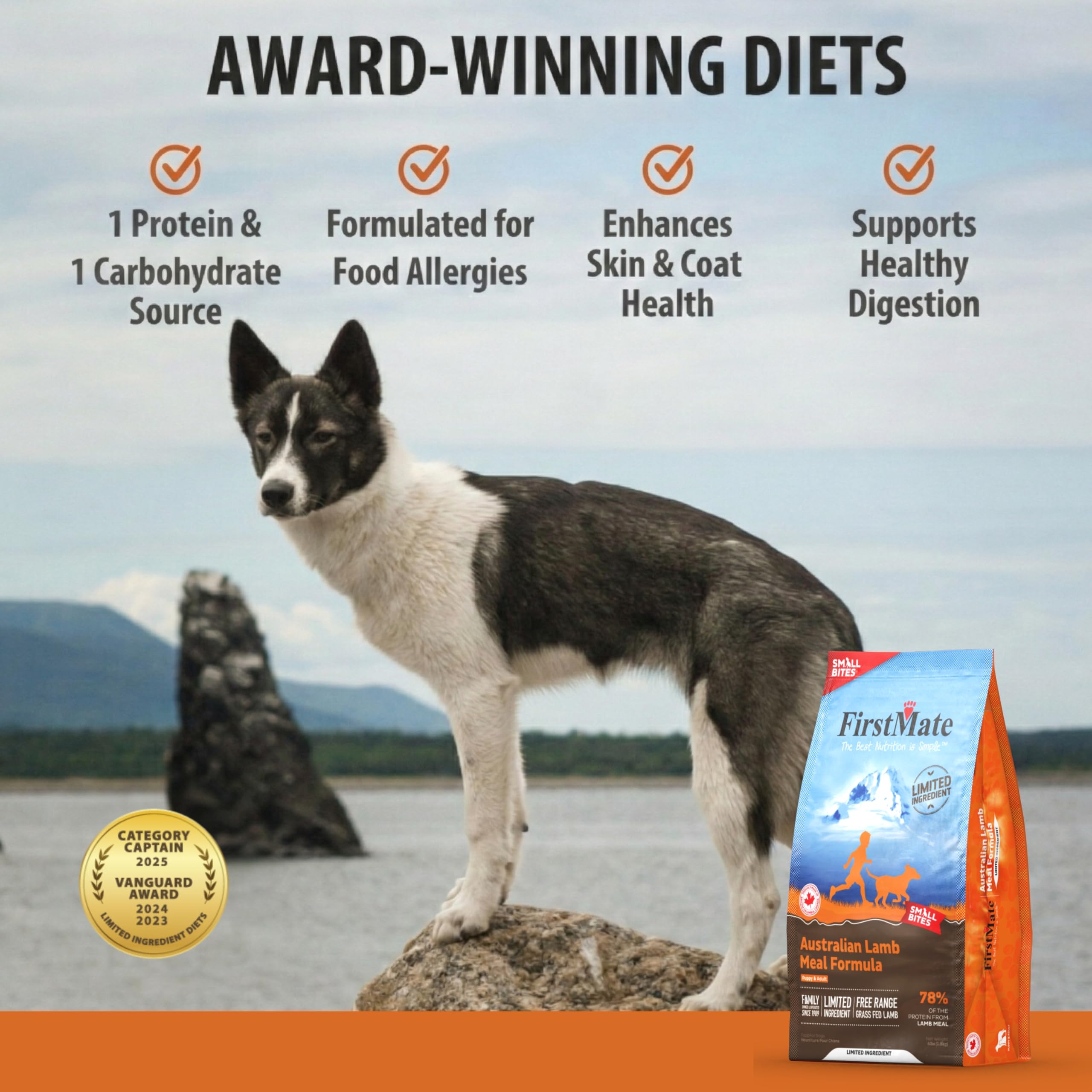 FirstMate bocado pequeño, ideal para perros que requieren masticación consciente.