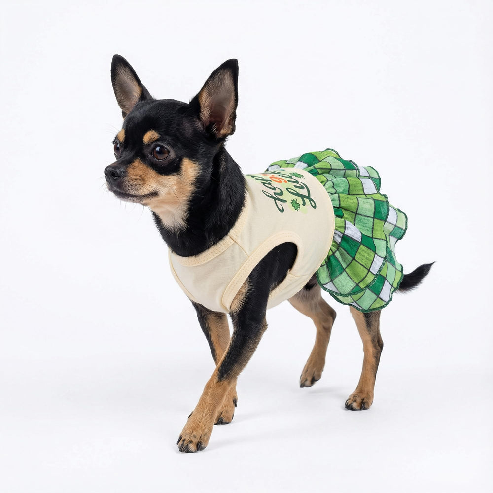 Vestido Fitwarm para perro, tejido de algodón suave y transpirable.