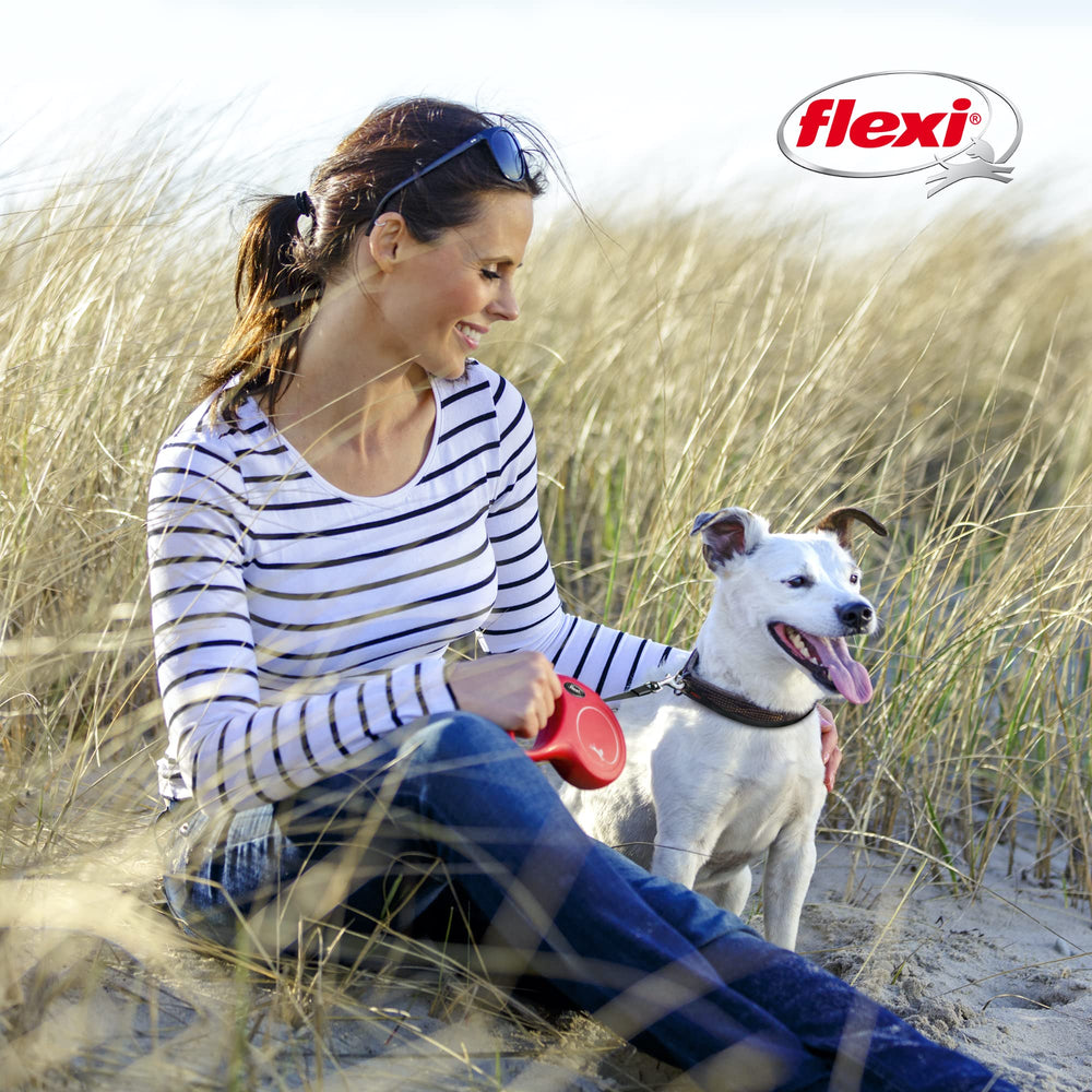 FLEXI Nueva Clásica: cuerda extensible rosa para paseos cómodos y tranquilos