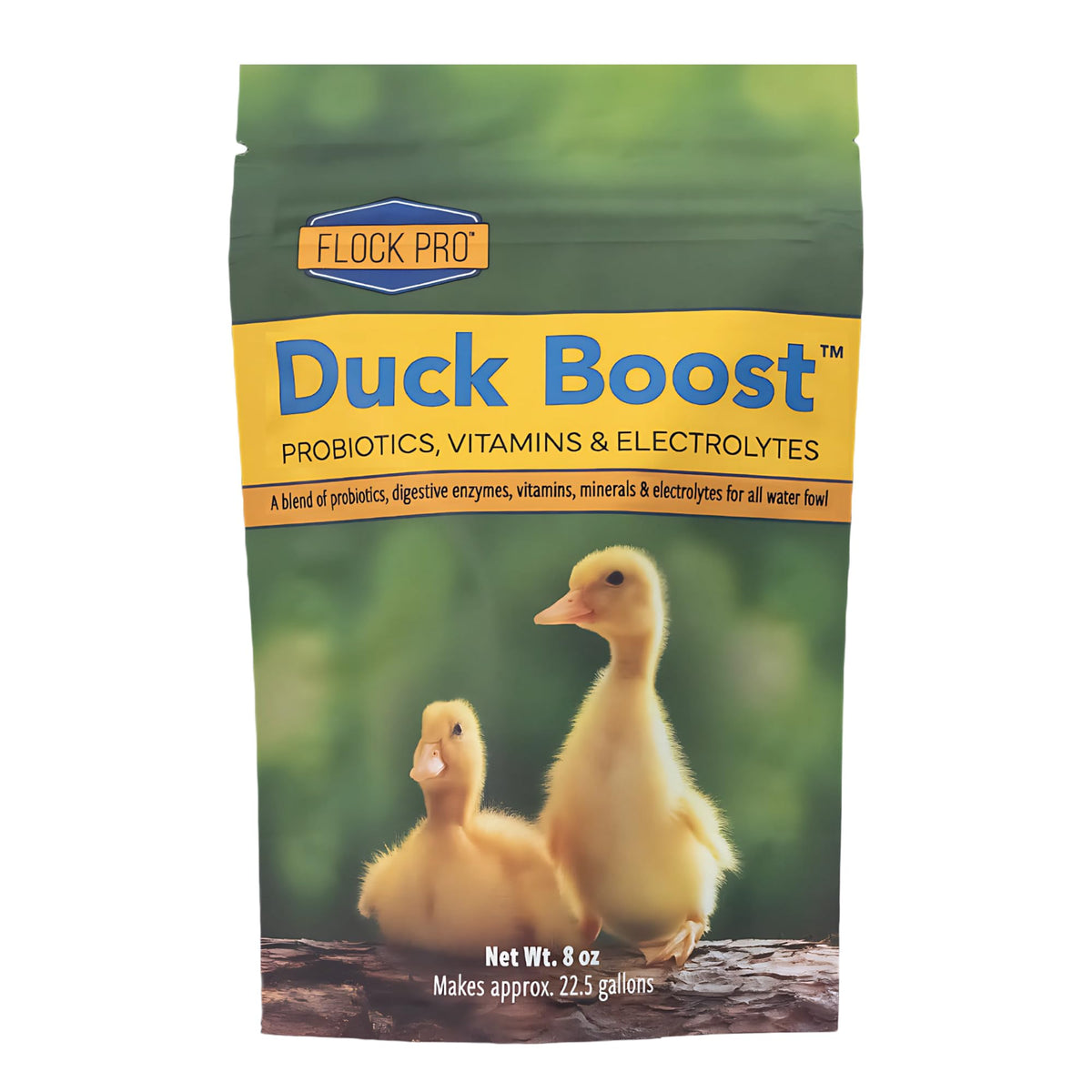 Flock Pro Duck Boost probióticos en agua mejora la salud intestinal de patitos.