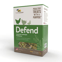 Defend de FLOCKLEADER en envase externo, opción de complemento para aves