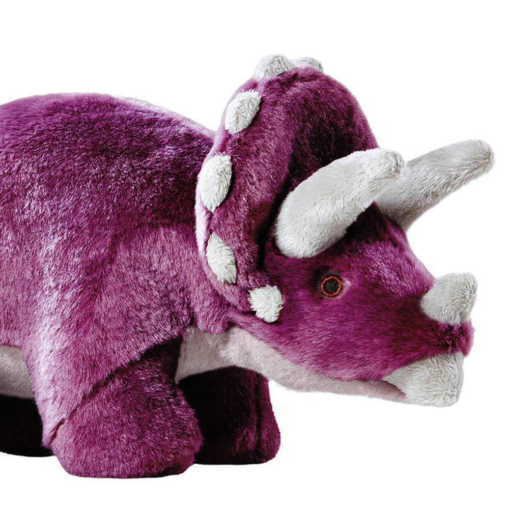Fluff & Tuff Charlie Triceratops peluche grande para perros, perfecto para juego activo y abrazo