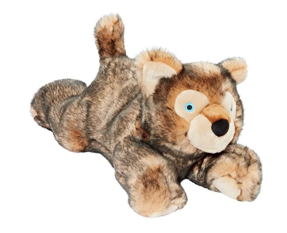 Fluff & Tuff Lobo Wolf Pup orejas erguidas, listo para interacción activa