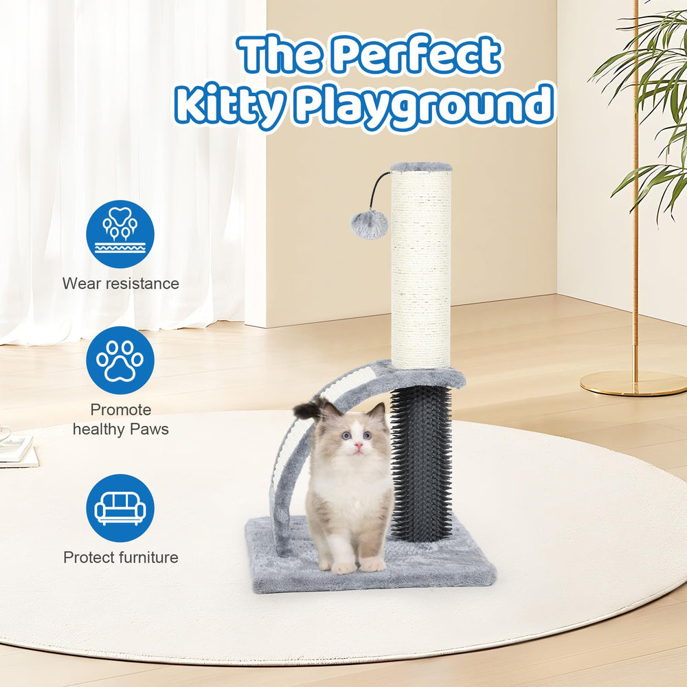 FluffyDream rascador-gato-con-juguete-colgante ofrece entretenimiento continuo