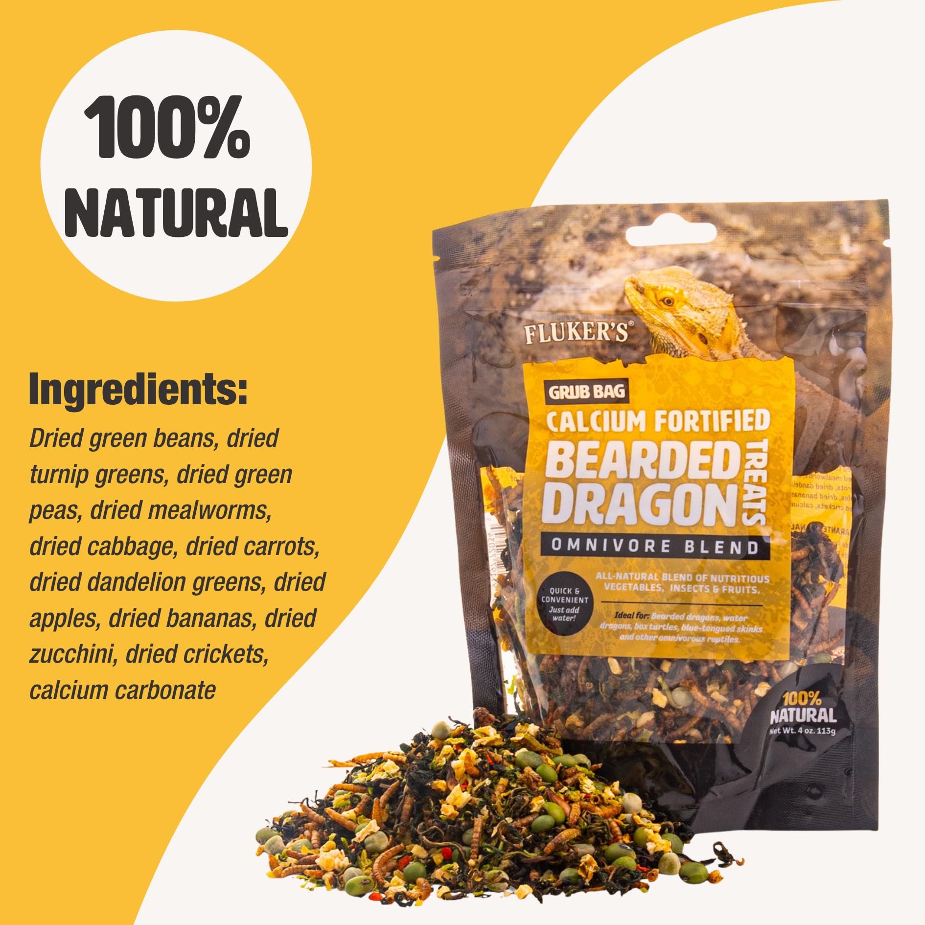 Fluker's reptiles-omnivoros, dieta equilibrada y flexible.