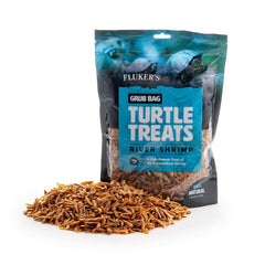 Fluker's Grub Bag Tortugas: camarón de río deshidratado, alta proteína para tortugas acuáticas.