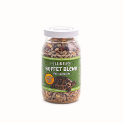 Fluker's Buffet Blend tortugas pellets fortificados: nutrición estable para mascotas activas.