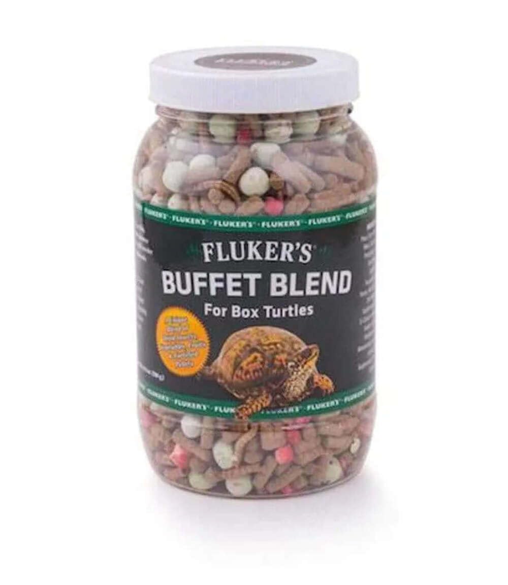 Fluker's pellets flotantes para tortugas de caja, fácil alimentación diaria.