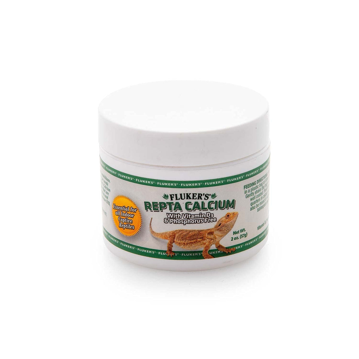 Suplemento de calcio Fluker's para reptiles, botella, apoya huesos fuertes.