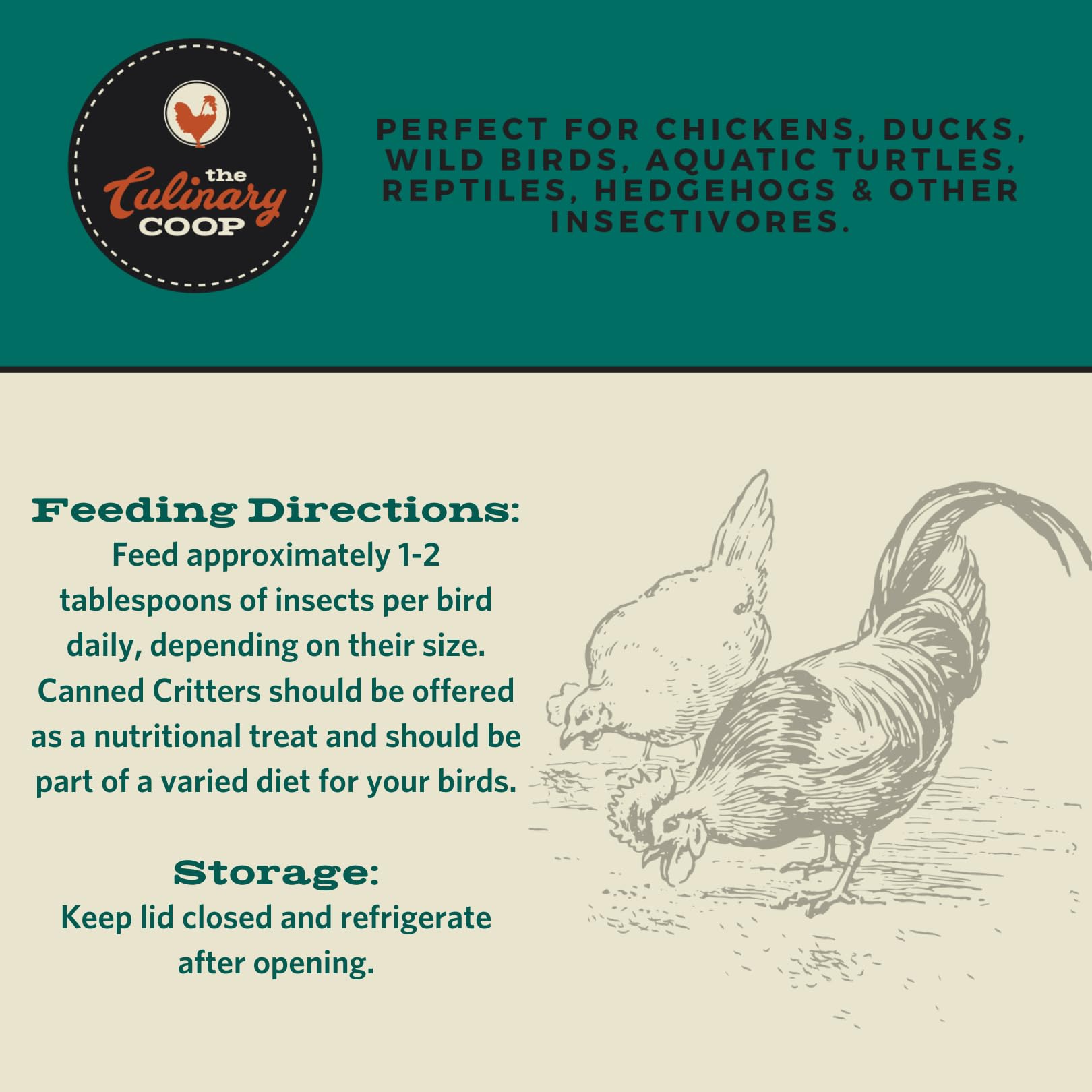 Etiqueta 100% natural de Fluker's Culinary Coop sin conservantes.