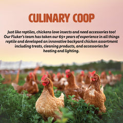 Fluker's Culinary Coop: uso en aves y reptiles, complemento nutritivo.