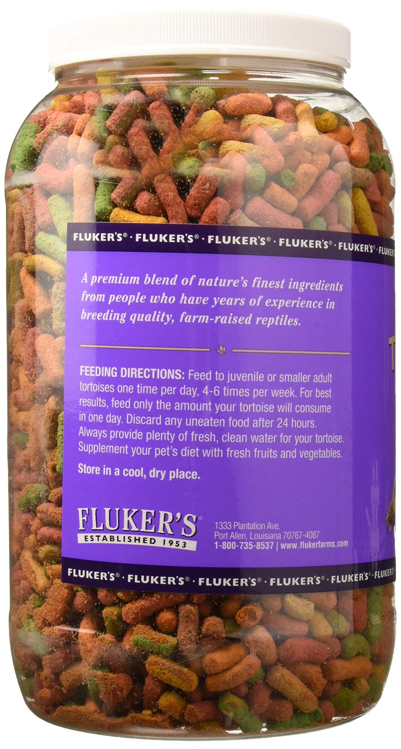 Dieta Fluker’s enriquecida con calcio y vitaminas para la salud del carapacho.