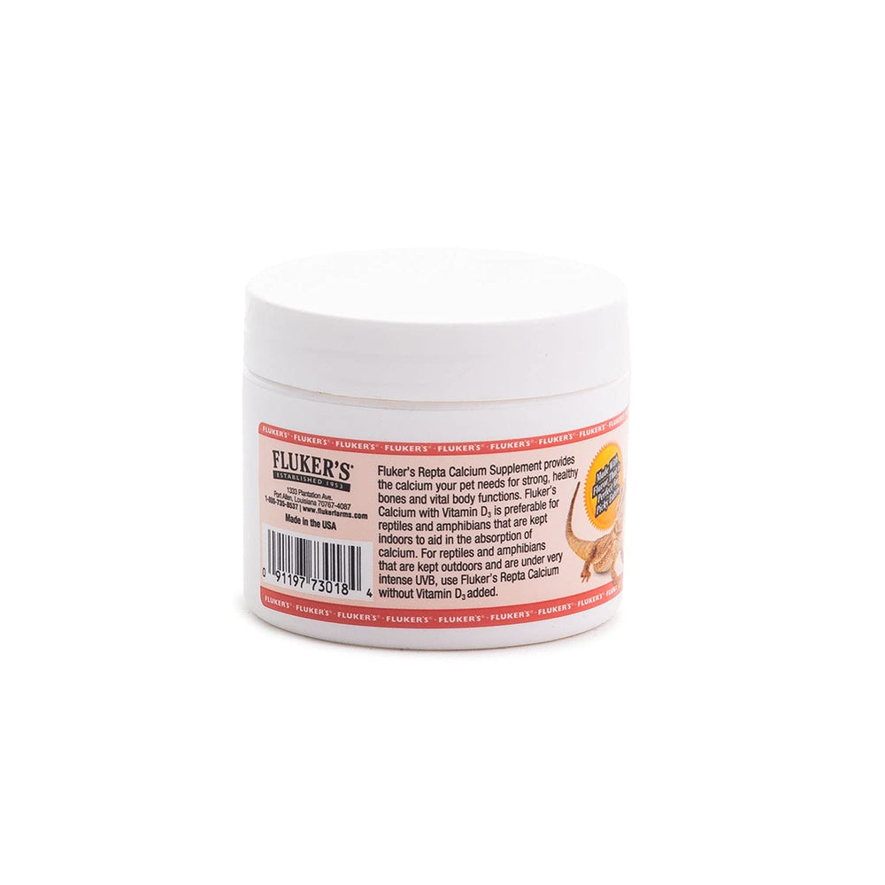 Fluker's Repta Calcium sabor natural, ideal para mascotas quisquillosas.