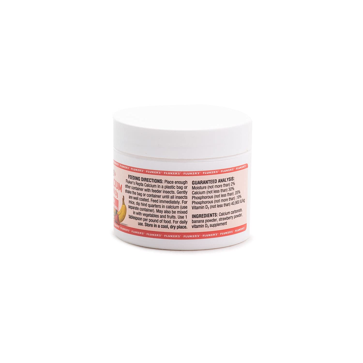 Fluker's Repta Calcium vitamina D3 para mejor absorción de calcio en reptiles.