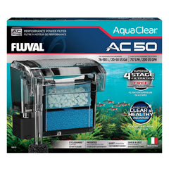 Fluval AC50 filtro frontal para acuario ofrece flujo estable.