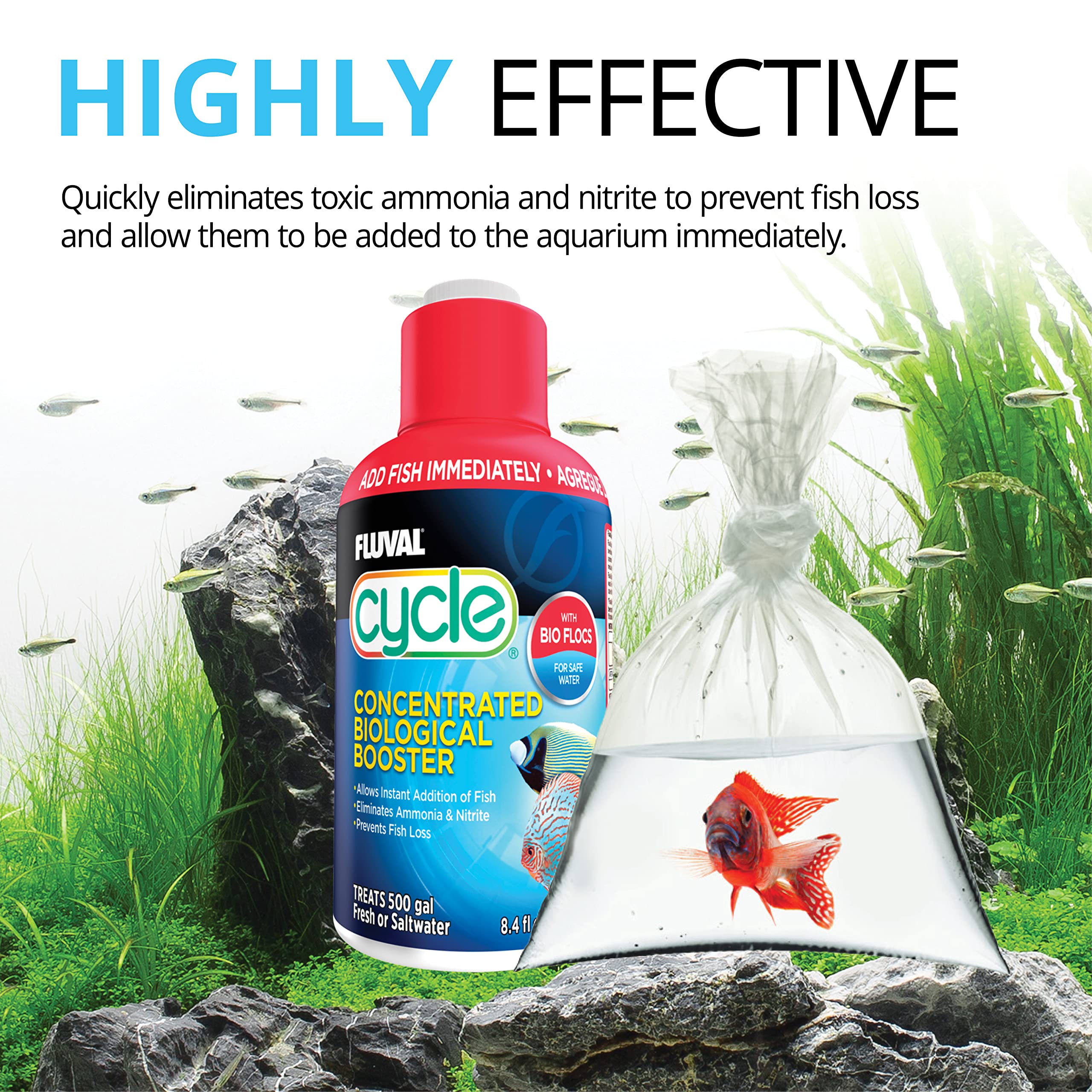 Fluval Biological Enhancer con bacterias beneficiosas para equilibrio del acuario