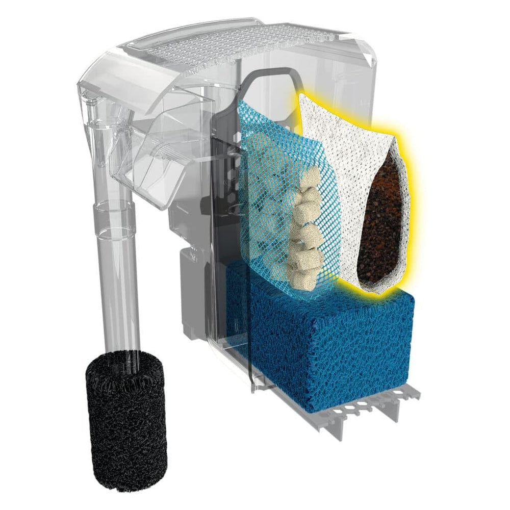 Fluval BIOMAX para AC50 facilita reemplazo cada tres meses para agua clara.