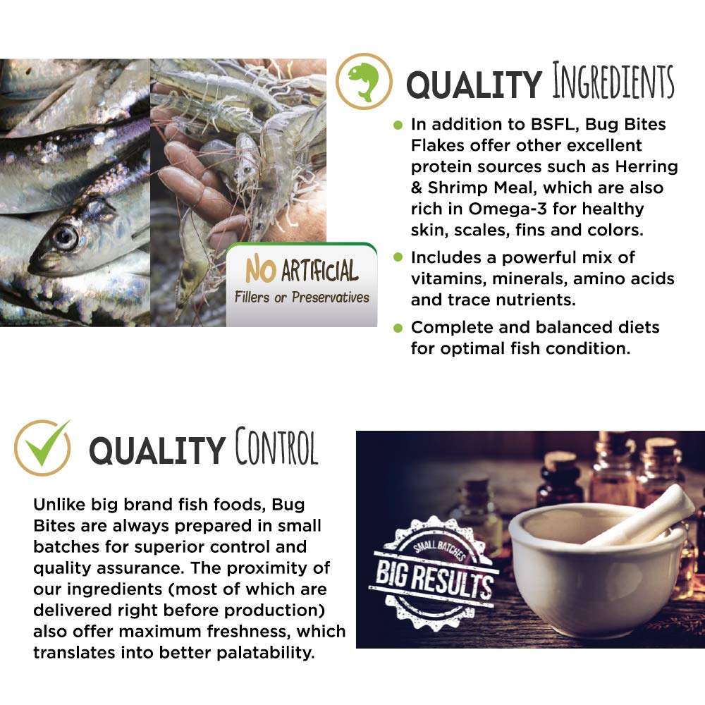 Fluval Bug Bites Algas Crisps, paquete práctico para peces pequeños a medianos.