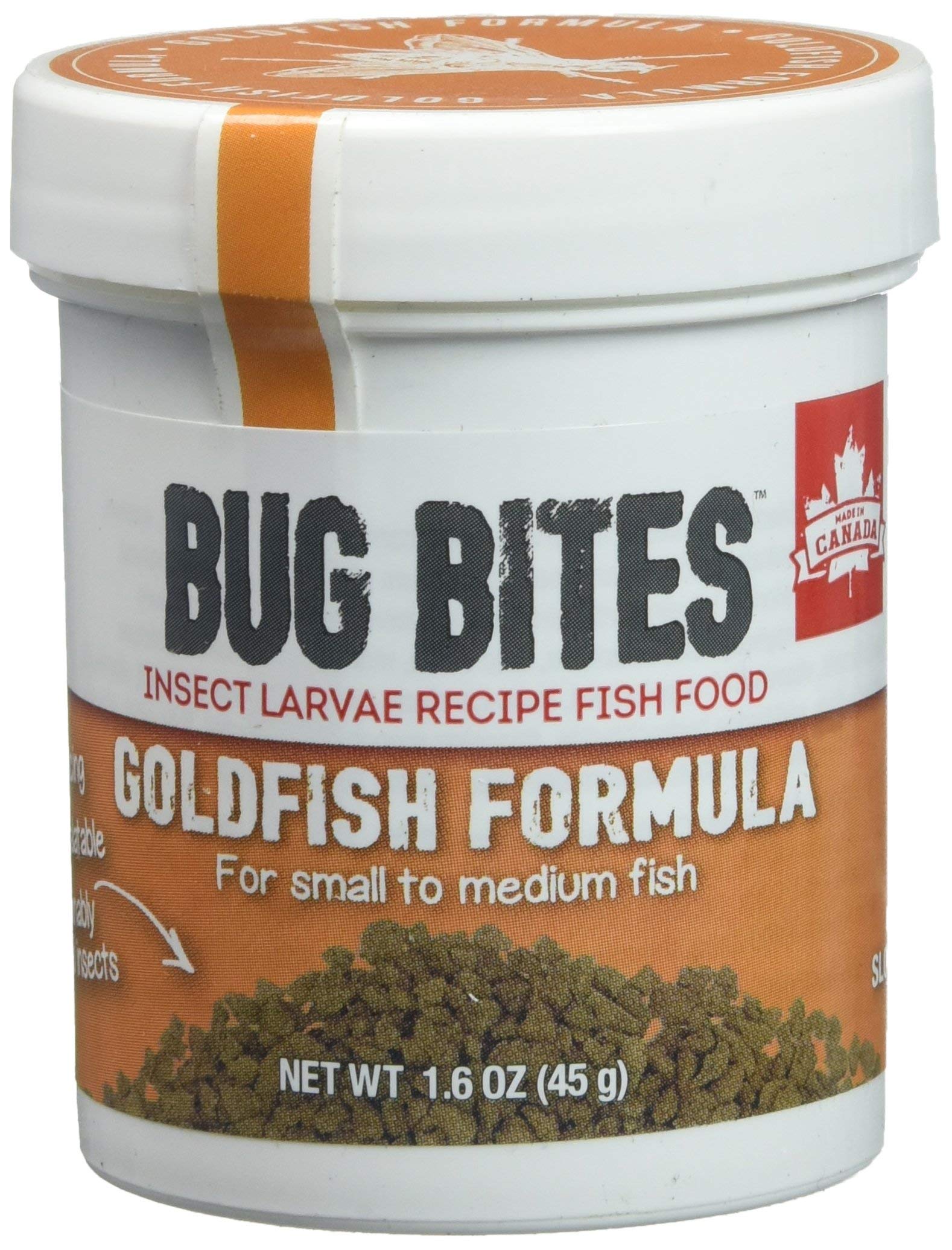 Fluval Bug Bites granulado para pez dorado mejora digestión y salud general.