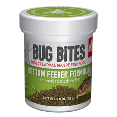 Fluval Bug Bites: granulos para fondo, promueven ingestión rápida y palatabilidad en peces de fondo.
