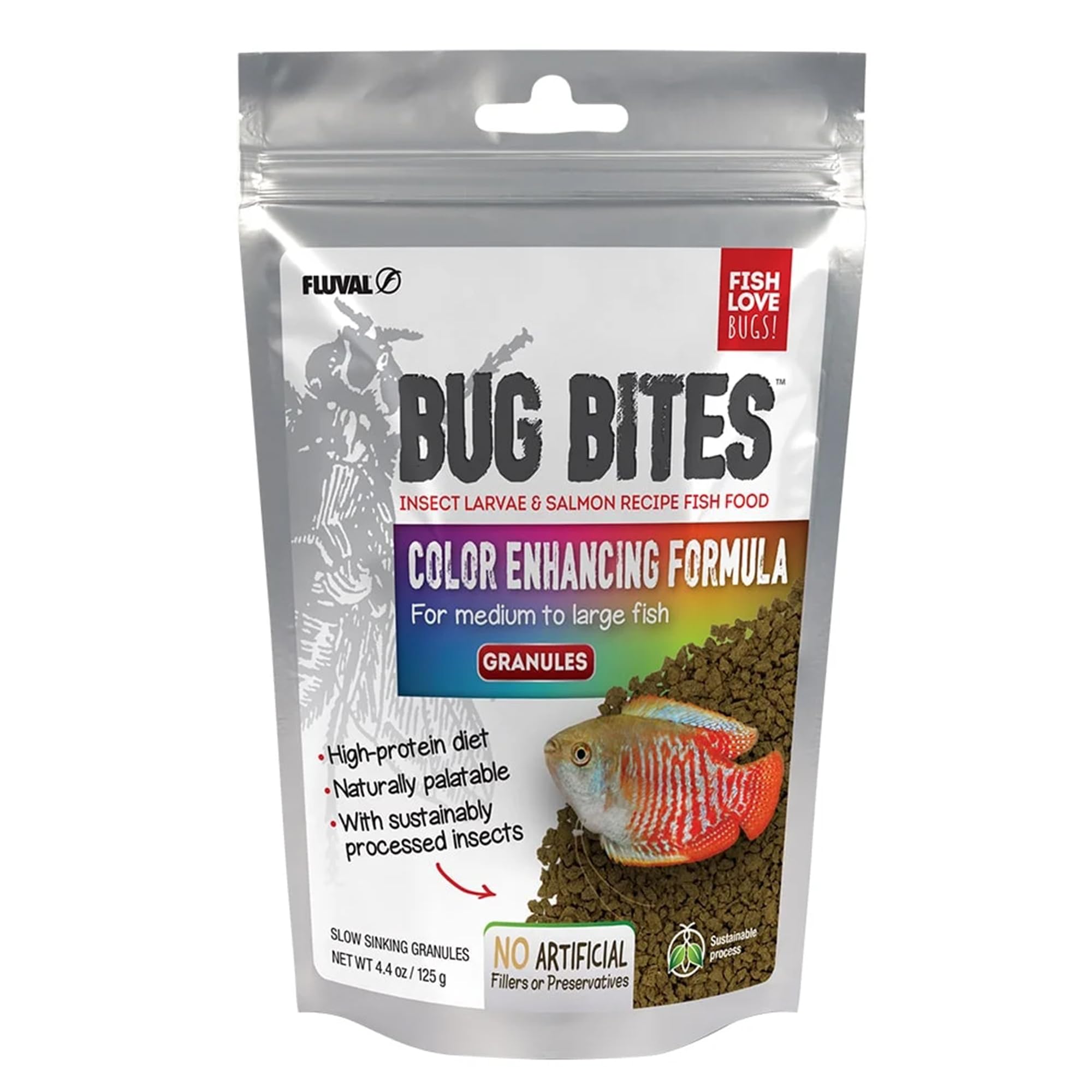 Fluval Bug Bites: larvas de mosca negra como ingrediente principal para nutrición.