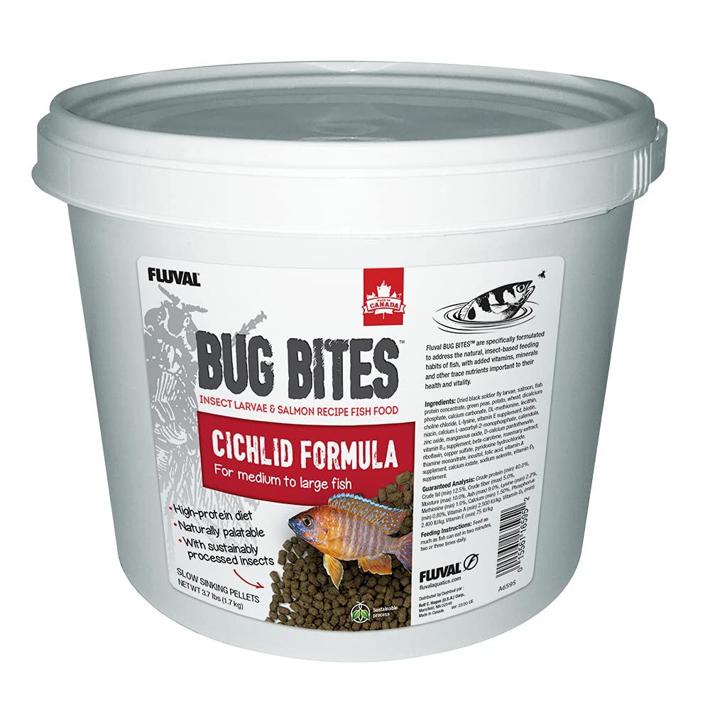 Fluval Bug Bites: pellets de hundimiento lento para cíclidos medianos y grandes