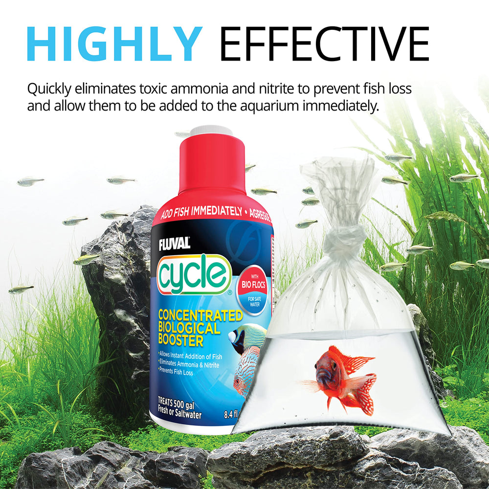 Fluval Cycle: uso en acuario nuevo para empezar con biología estable.