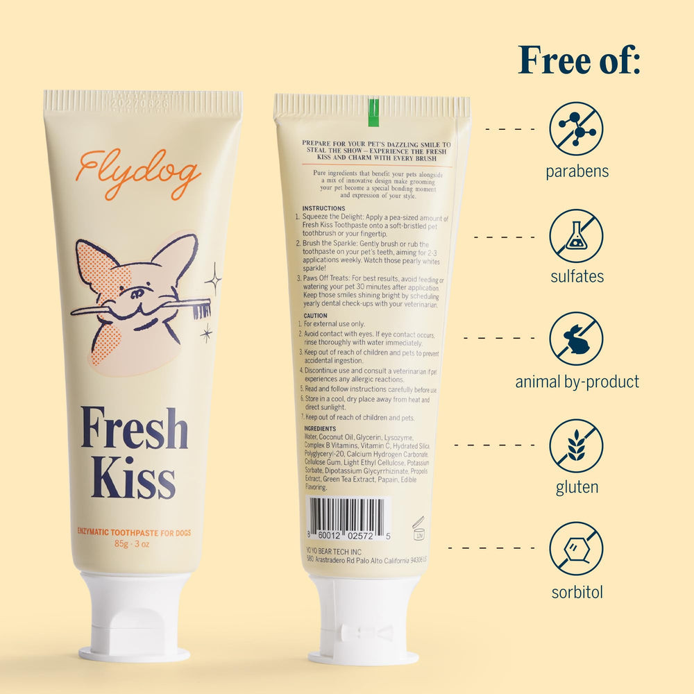 FlyDog Fresh Kiss kit-embalaje: estuche seguro para uso diario en casa.