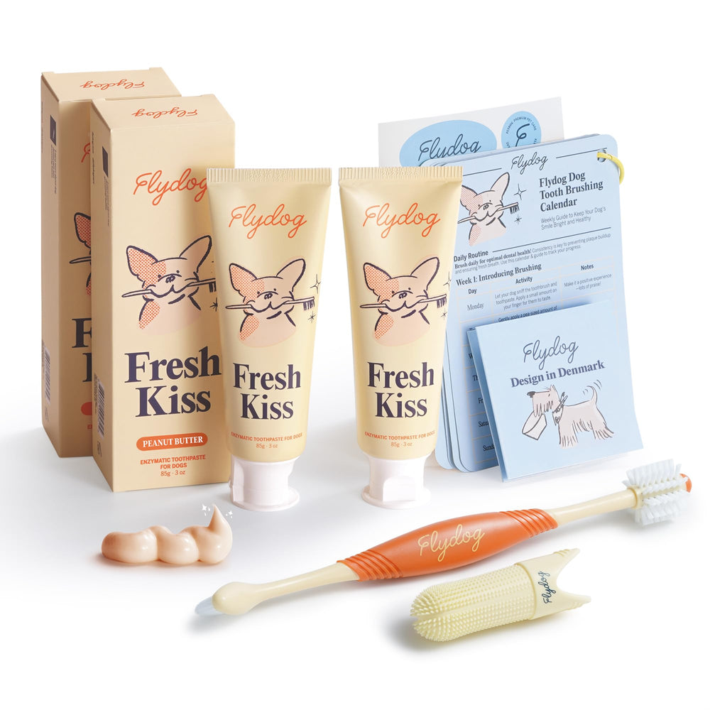 FlyDog Fresh Kiss pasta dental-tubo: limpieza suave y aliento fresco para perros.