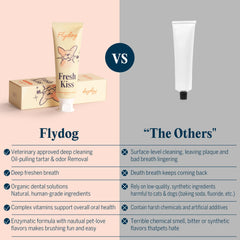 FlyDog Fresh Kiss sabores menta: sensación fresca durante cada cepillado.