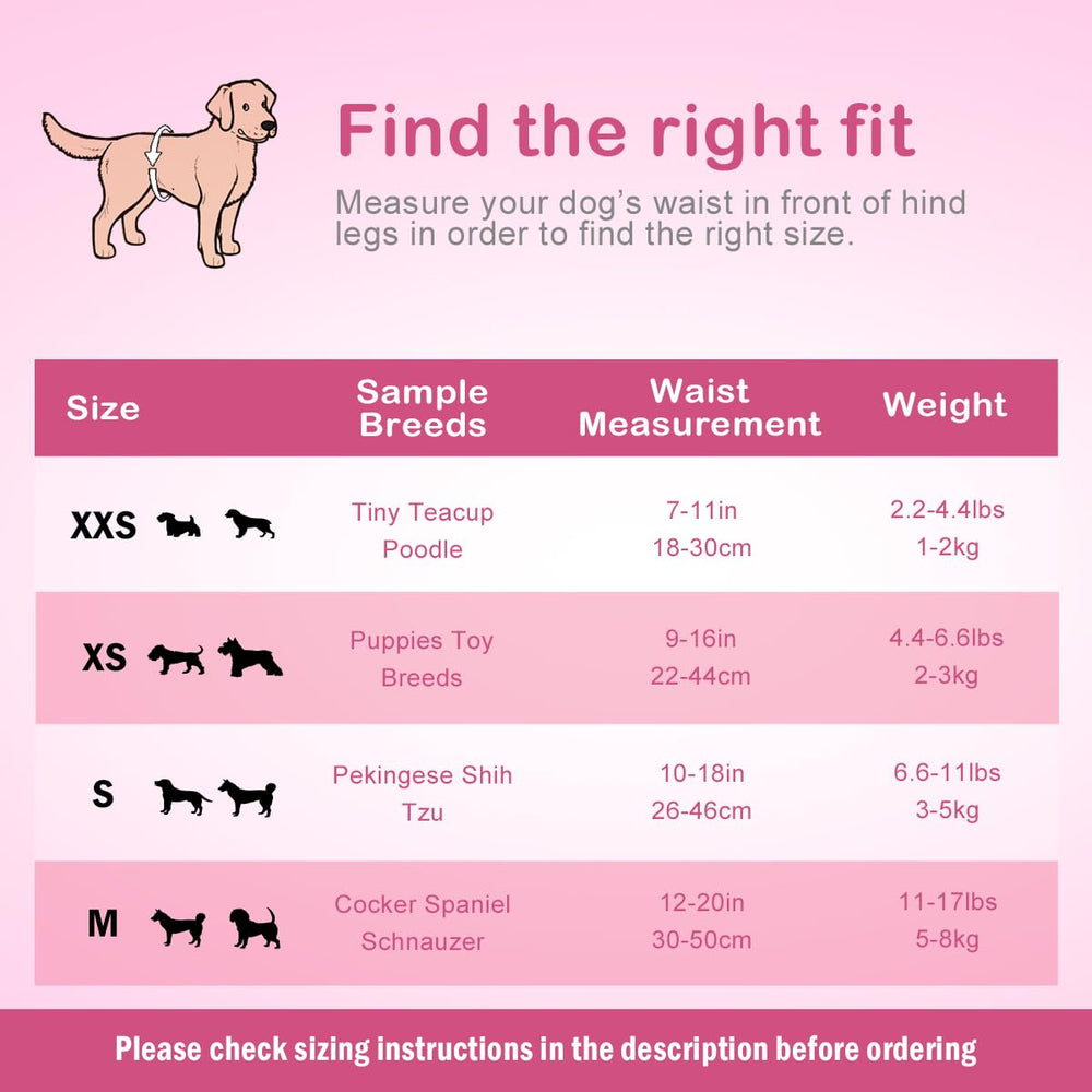 Flying Paws couches pour chienne ou chatte en chaleur, taille XXS.