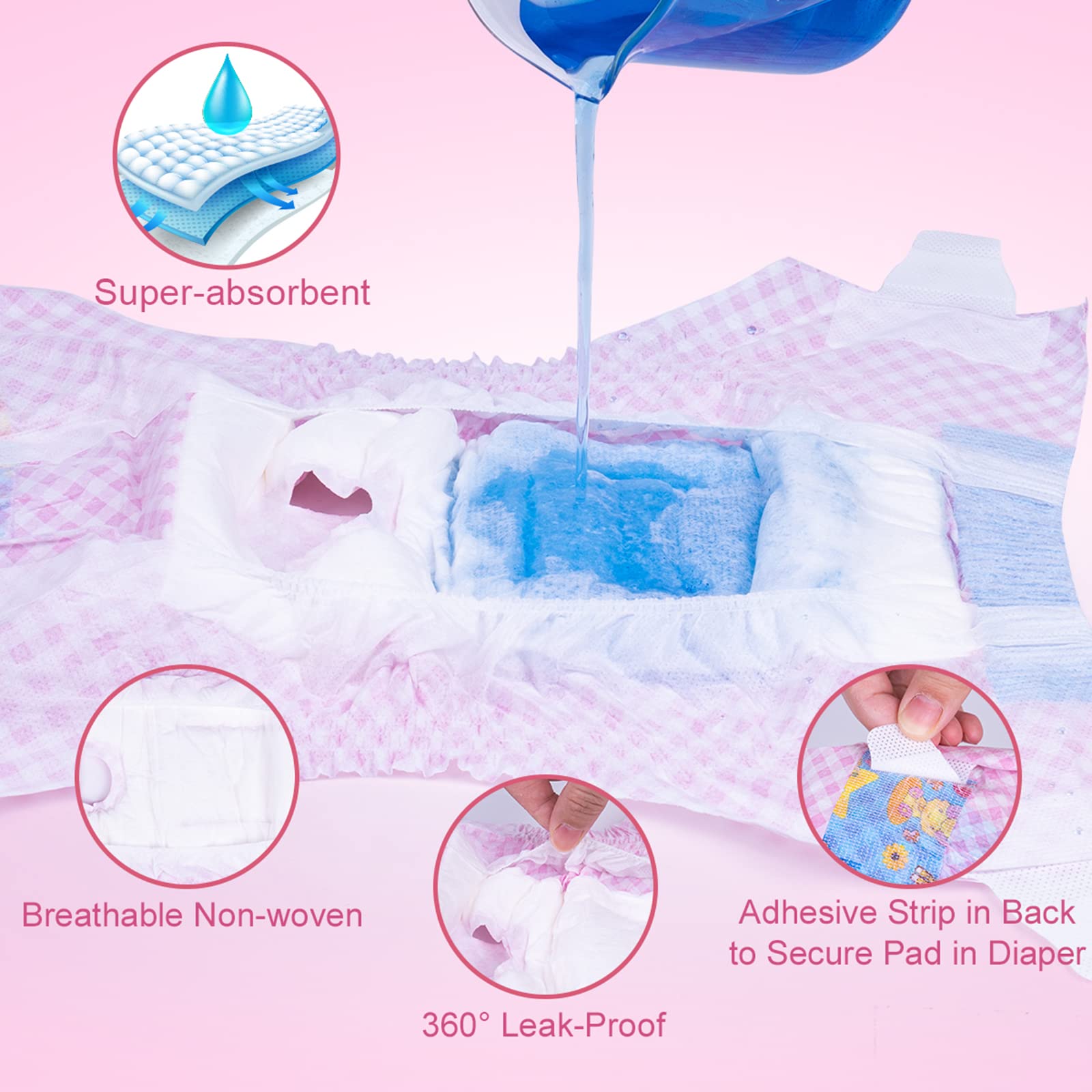 Pañales Flying Paws para perra de absorción alta para retener orina.