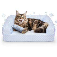 Foamio cama para gatos con tejido refrescante mantiene al felino fresco