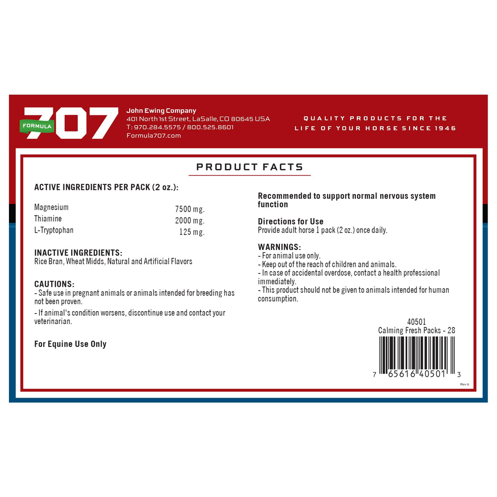 Formula 707: empaque de paquetes diarios facilita la dosificación diaria.