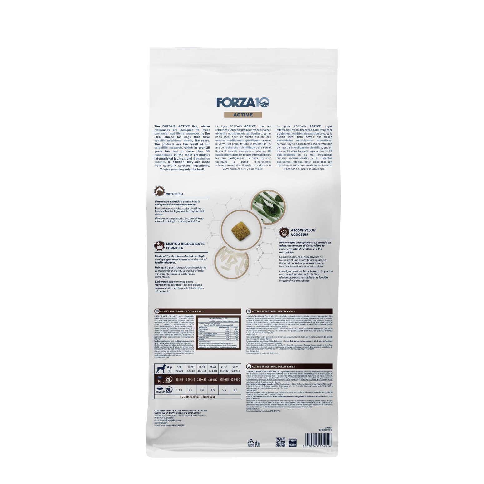 Forza10 enfoque digestivo para perros, apoyo potencial en colon