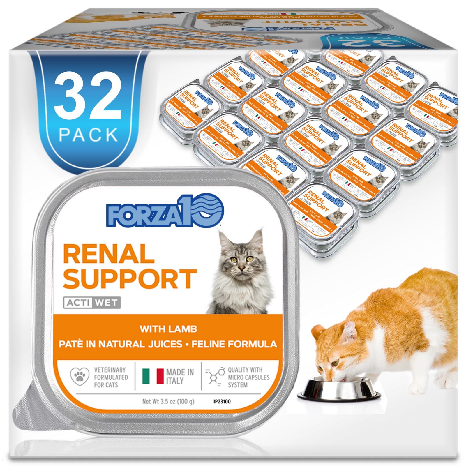 Forza10 gato renal, lata cordero 3-5oz: apoyo a la función renal.