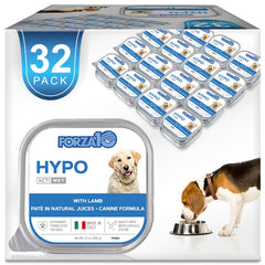 Forza10: lata de cordero para perros con alergias, útil en la dieta diaria.