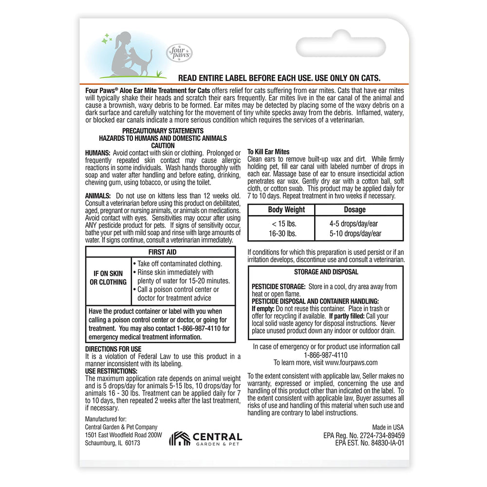 Cuidado diario de orejas con Four Paws Healthy Promise en casa
