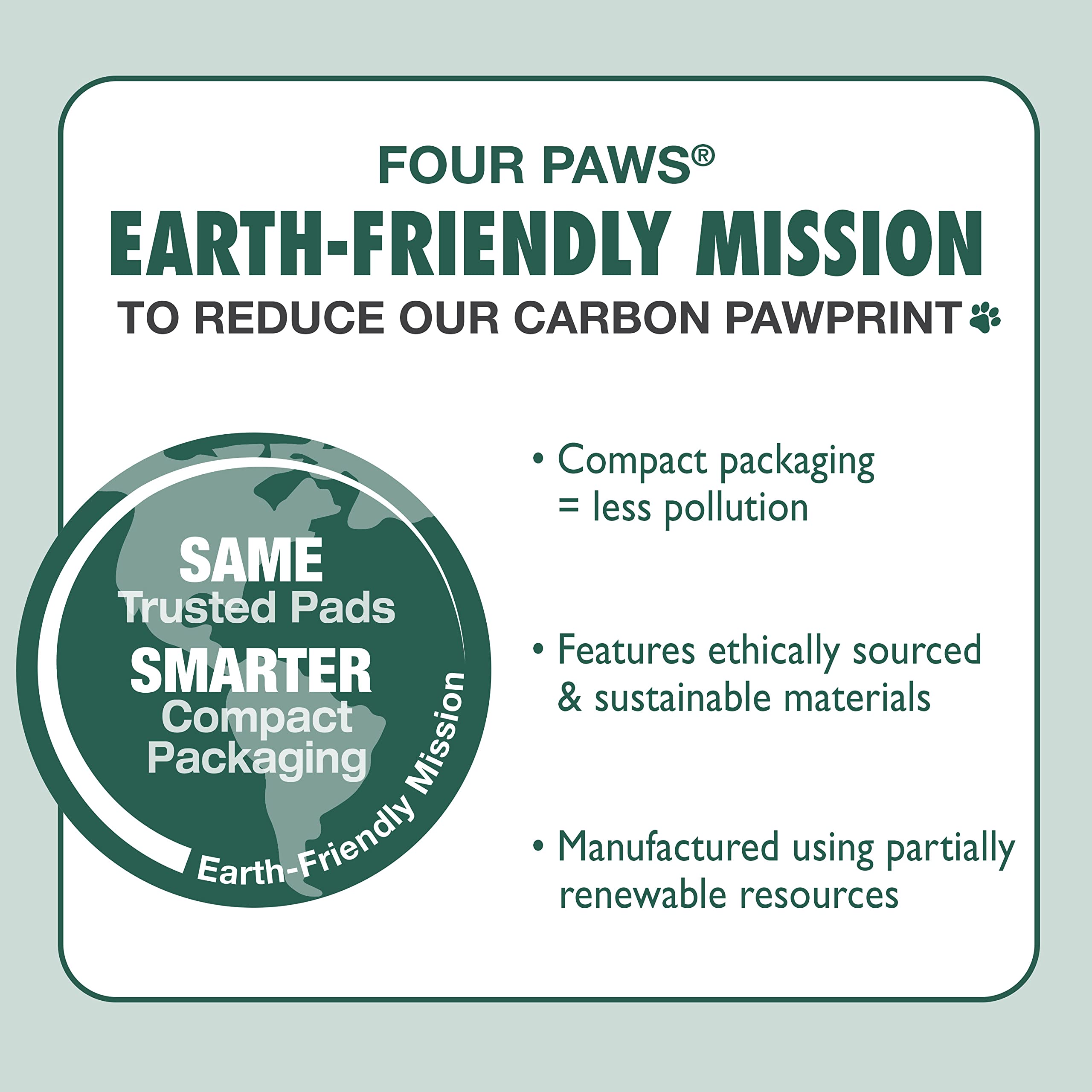 Four Paws Wee-Wee pad dimensiones 22x23 pulgadas.