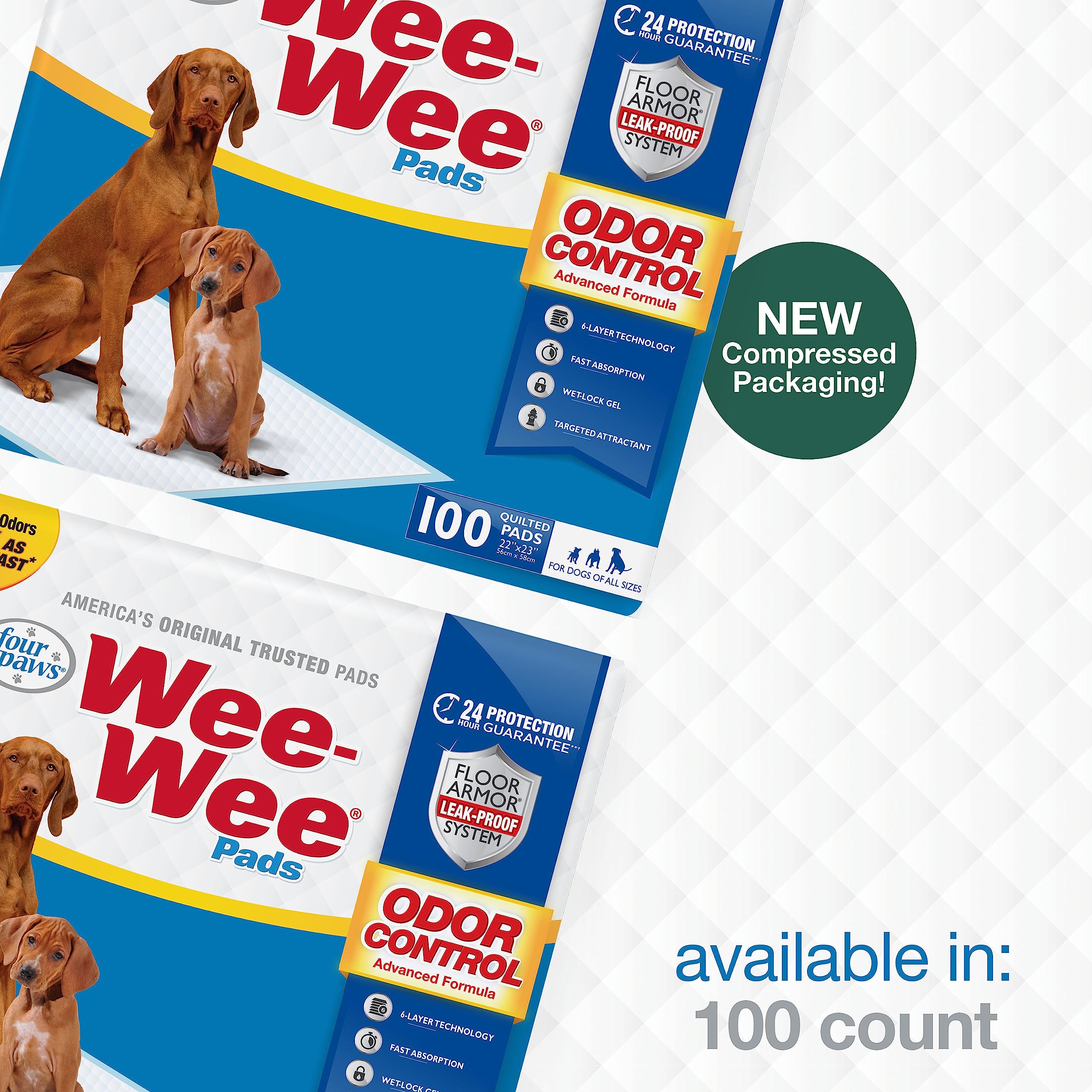 Four Paws Wee-Wee: paquete de 100 unidades para sesiones de entrenamiento prolongadas.