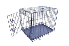 FOURPAW jaula-perro-metal-plegable, estructura estable para viaje o uso diario