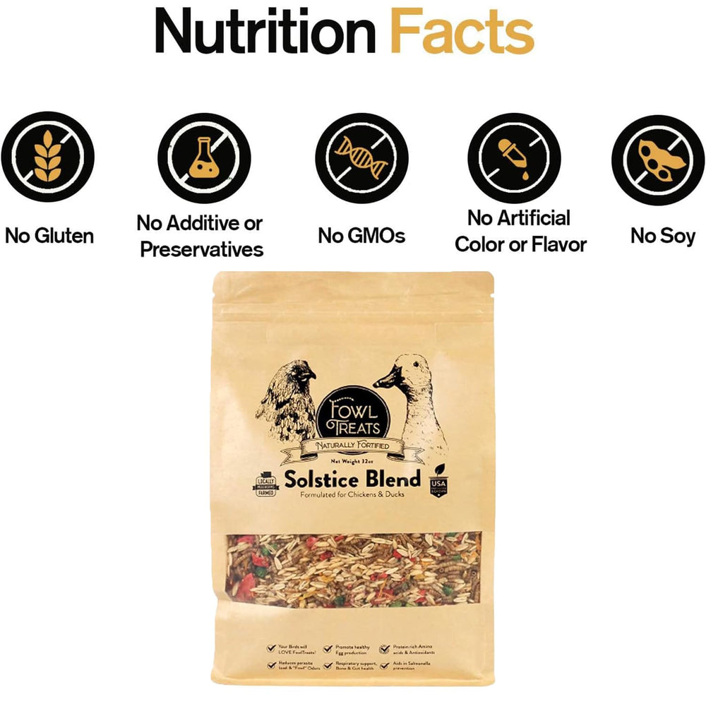 Fowl Treats Solstice, envase reutilizable, mantiene la frescura entre usos.