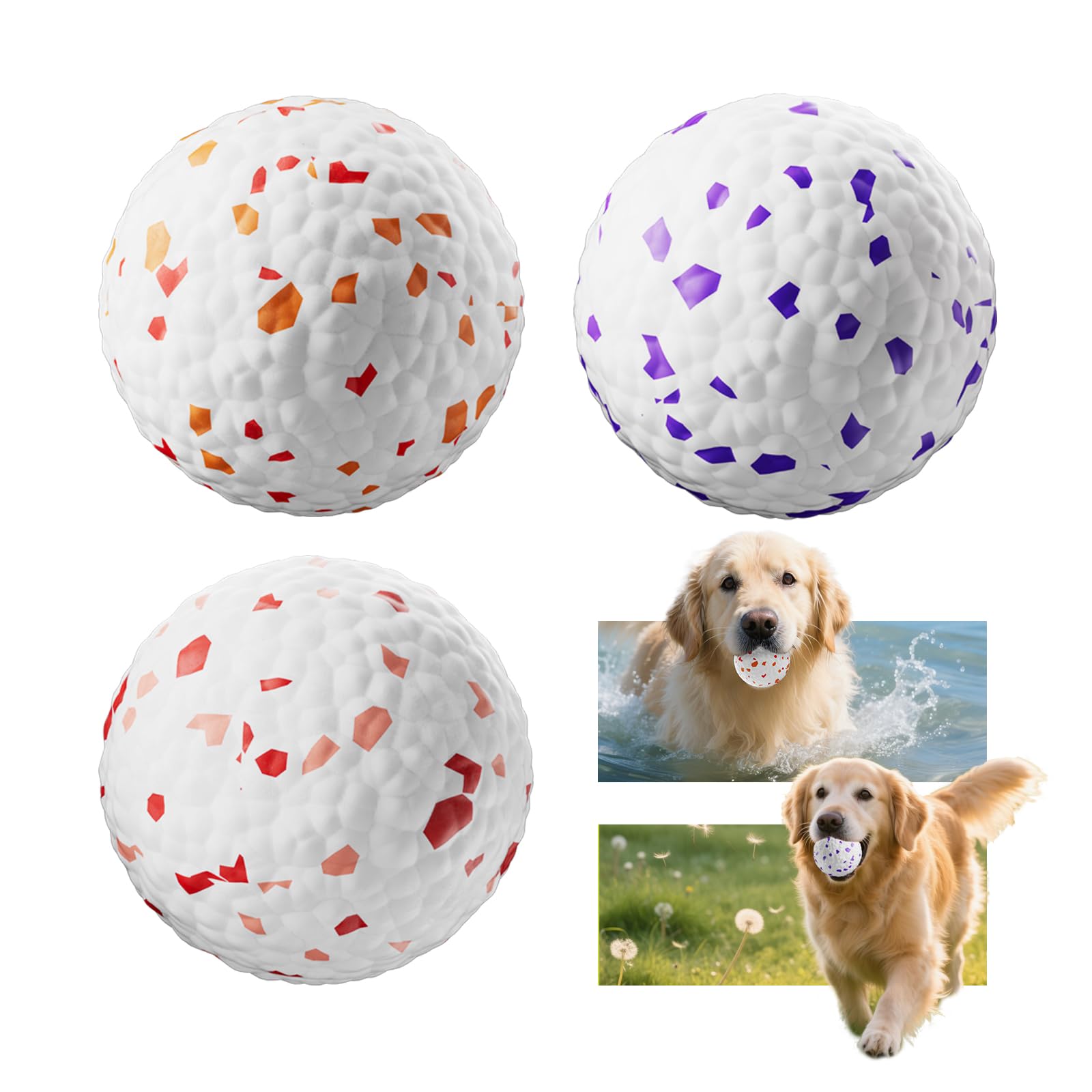 FOXMM E-TPU pelotas interactivas para perros con alto rebote para juegos dinámicos