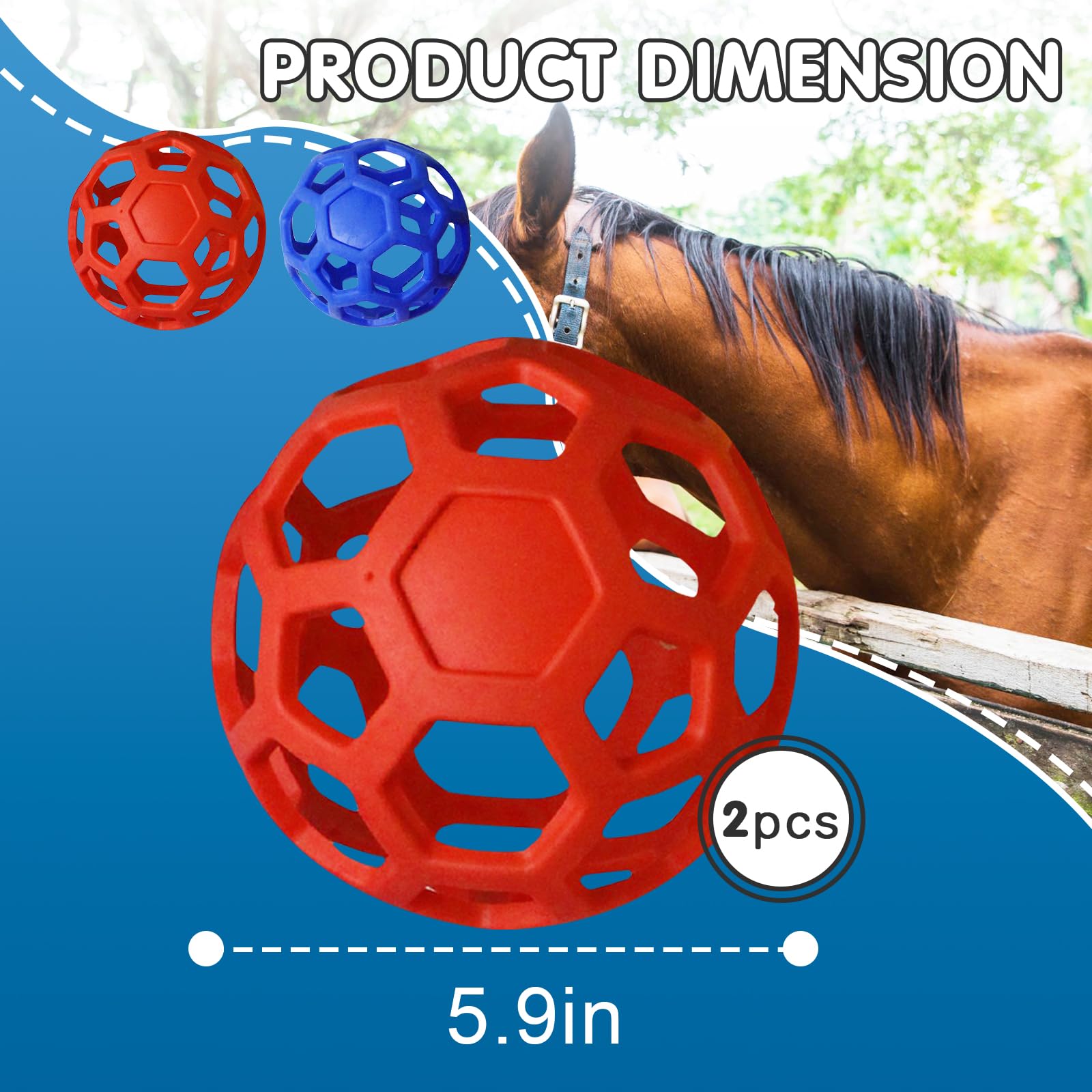 Foycow bola de heno para caballos mantiene el interés en el establo