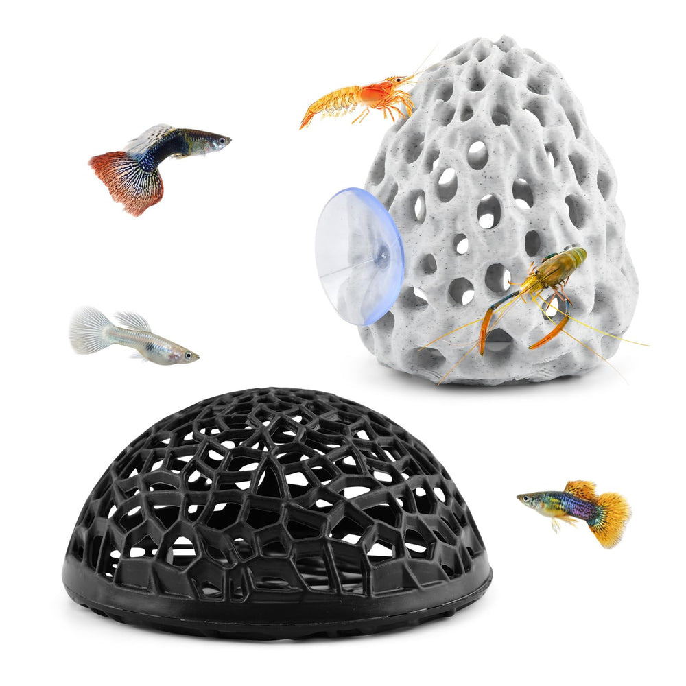 Frandilo Usos múltiples: cueva para camarones y peces guppy.