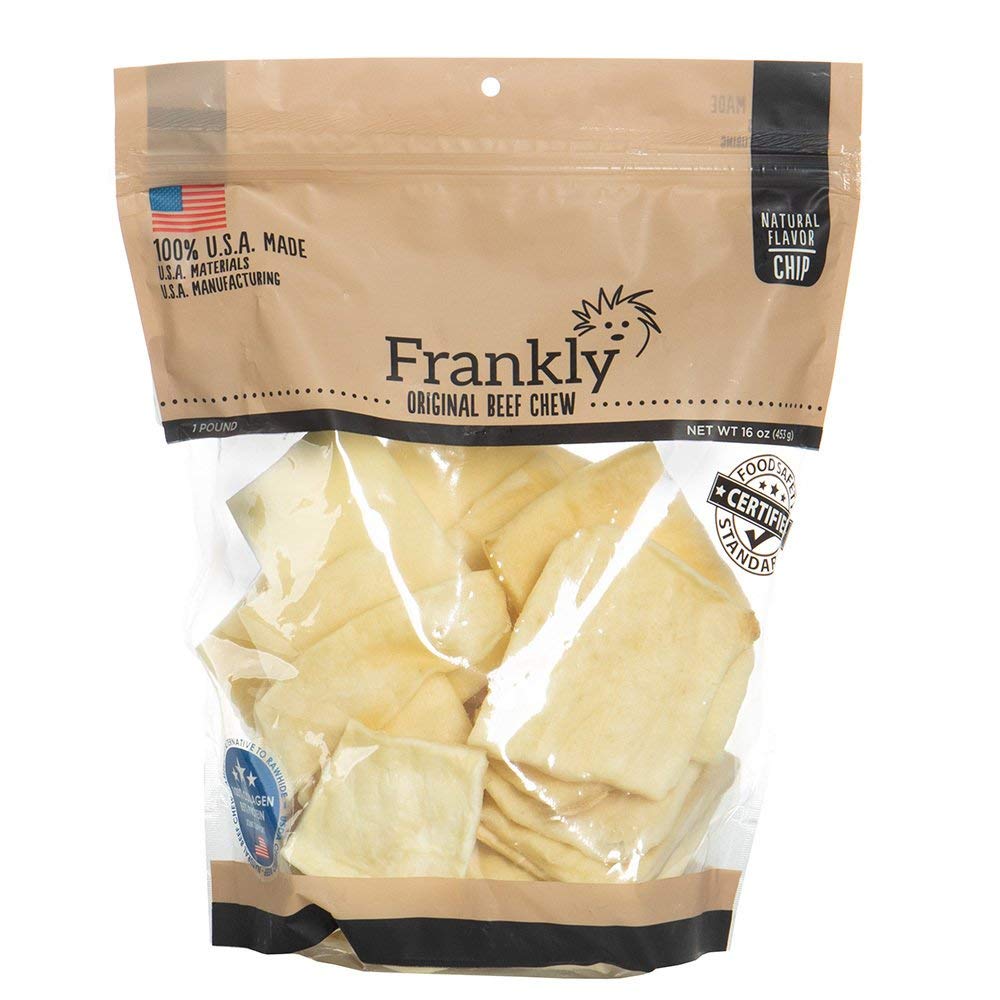 Trocitos de ternera Frankly para perros, premio sabroso que satisface la mordida y el juego.