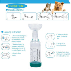 Free-space Cat Inhaler Spacer mascara redonda grande para gatos grandes